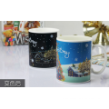 Ceramic magic mug,magic thermo mug,heat sensitive ceramic mug.